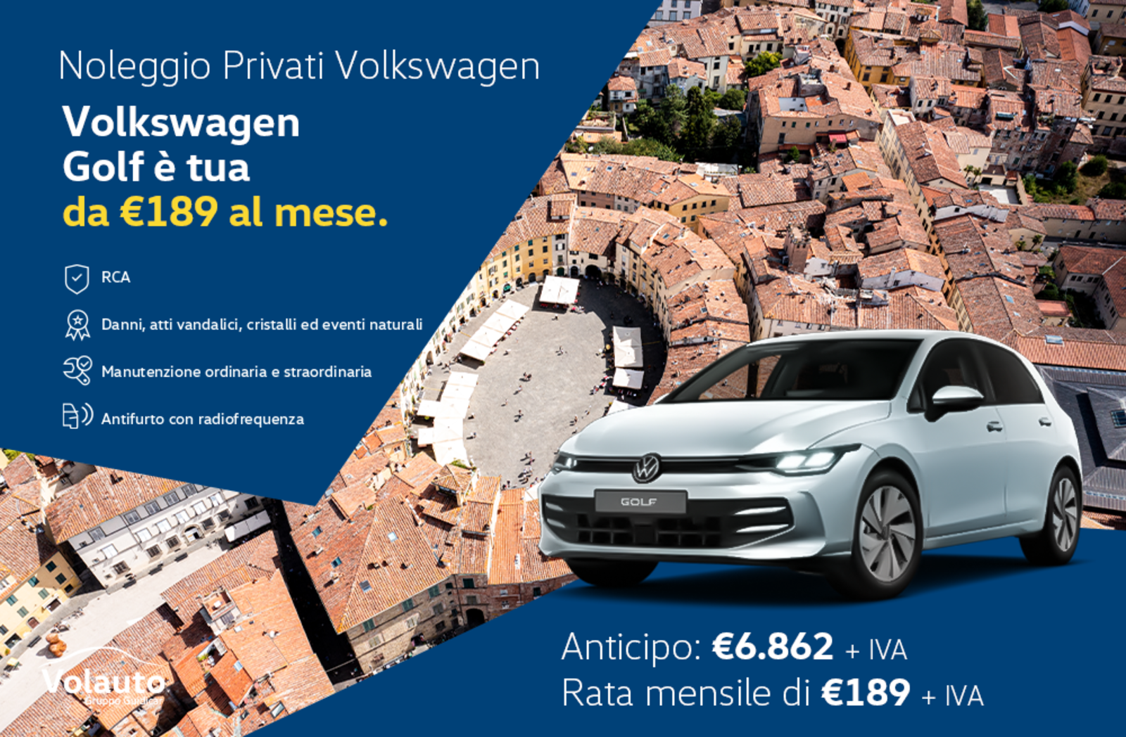 GuidiCar Srl - Vokswagen Golf con Noleggio Privati 